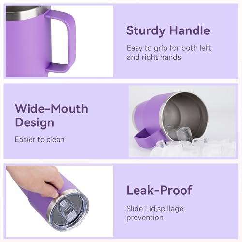 20oz Tumbler Bulk with Lid (Purple / 20 Ounces-6)