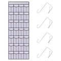 28 Mesh Pockets Hanging Over the Door Shoe Organizer (White / 68"x22")