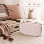 Jewelry Travel Case Organizer for Necklaces (Pink)