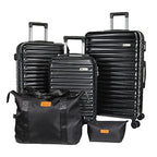 Luggage Sets 3 Piece (20/24/28 / 5pcs Black)