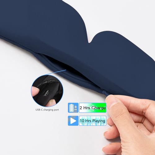 Bluetooth Eye Mask and Sleep Headphone w (Navy)