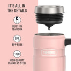 Stainless King Travel Mug with Handle (Matte Pink / 16 Ounces / Handle)