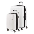 7272 Energie Expandable Hardside Luggage with Spinner Wheels and TSA Lock (2-Piece Set (19/27) / White)