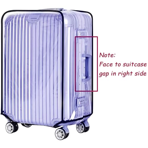 30 Inch PVC Clear Suitcase Cover (Black Trim-0.4mm / XL Suitcase Cover.)