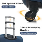 4 Piece Expandable Luggage Set (Softside Luggage(22/26/30) / Deep Blue+18IN)