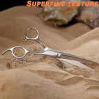 High end Professional Extremely Very Sharp Barber Hair Cutting Scissors Hairdresser Shears For Hair 6 Inches Haircut Scissor Made Of Stainless Steel Alloy For Hairdressing Salon and Home Use (Sword Shears / 6 Inch)