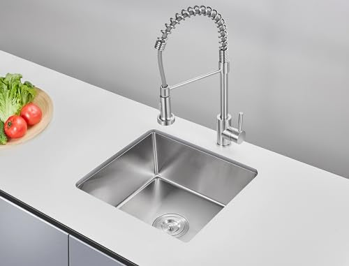 18 x 18 Inch Undermount Kitchen Sink (Brushed / D18"xW18"xH9")
