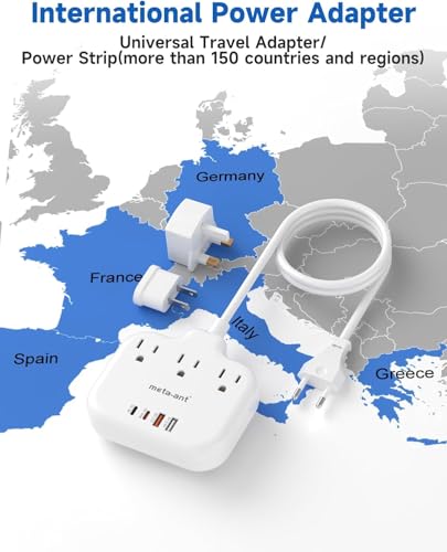PD30W European Travel Plug Adapter (Type C/G/A-Most Countries-3FT-PD30W)