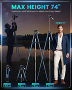 74″ Camera Tripod (74 inch / Navy Blue)
