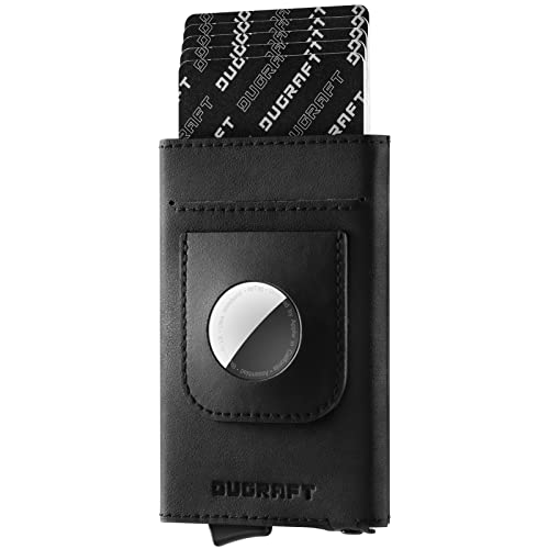 Pop Up Wallet Compatible with AirTag (Black)