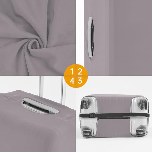 Travelkin Luggage Covers For Suitcase Tsa Approved Suitcase Cover Protector (Tourterelle Grey / XL)