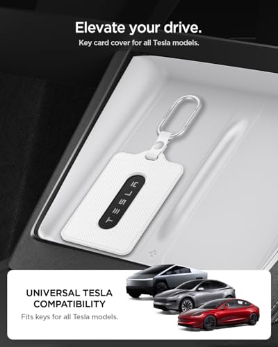 Key Card Holder for Tesla Model Y (White)