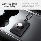Air Fit Key Card Holder Designed for Tesla with AirTag Slot (Carbon - AirTag Slot)