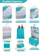 Compression Packing Cubes for Travel (Set of 10 / 10-Blue)