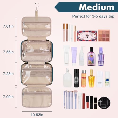 Toiletry Bag for Women (Medium / Minimalist / Til Blue)