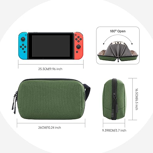 Electronic Organizer Travel Case Bag for Cables (Green / Plus)