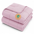 King Size Weighted Blanket for Adults 25lbs (04-pink / 88" x 104" | 25lbs)