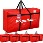 4 Pcs 96 Gallon Extra Large Moving Bags Heavy Duty Storage Bag (96 Gallon / Red)