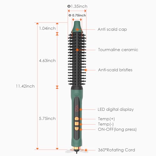 3 4 Inch Thermal Brush for Short &Medium Hair 0.75" Curling Brush (0.75 Inch Barrel)