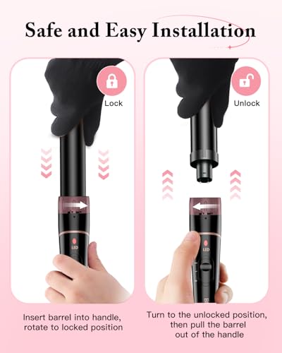 Long Barrel Curling Iron Wand Set