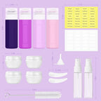 Travel Bottles for Toiletries 3oz (17Pack / Purple)
