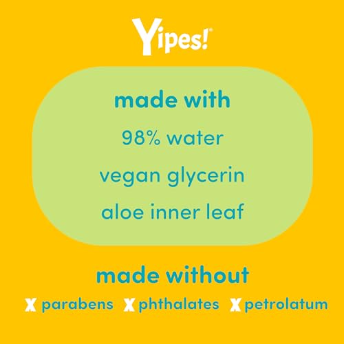 Yipes! Kids Face and Hand Wipes (1 Count (Pack of 48))