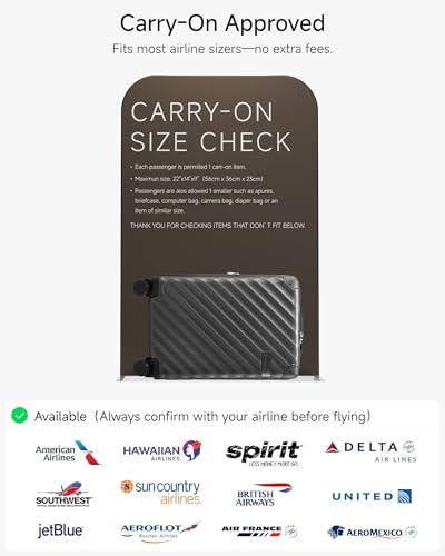 20 Inch Carry On Luggage 22x14x9 Airline Approved (Carry-On 20-Inch / Cherry)