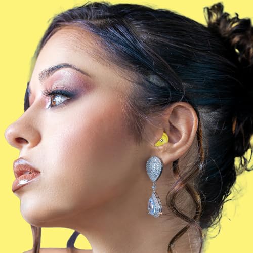 Ear Plugs for Sleeping Earplugs for Concerts Noise Cancelling Reusable Soft Silicone Noise Reduction Earbuds for Travel (Yellow)