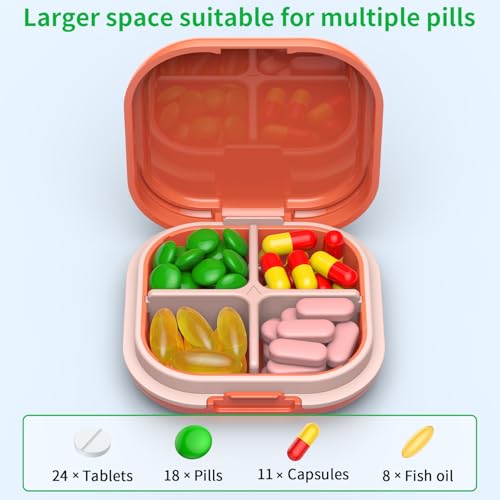 Daily Pill Organizer 4 Compartments (Black)