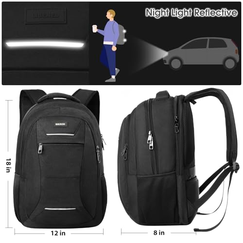 Travel Laptop Backpack for Men and Women (Black / 17.3 Inch)