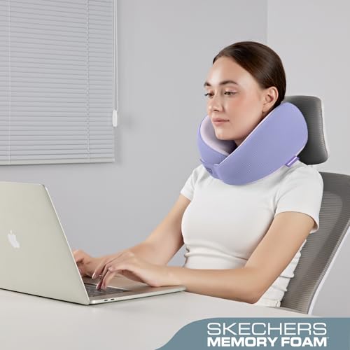 Memory Foam Neck Pillow (Purple)