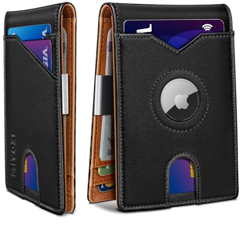 Airtag Wallet for Men (Leather Black006)
