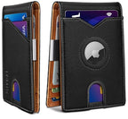 Airtag Wallet for Men (Leather Black006)