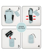 Foldable 20l Backpack For Travel Lightweight Hiking Packable Daypack for Men Travel Camping Outdoor Bag Women (Sky Blue)