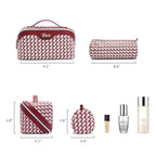 Travel Makeup Bag Cosmetic Bags for Women (M-78Red)