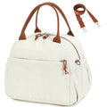 Lunch Bag for Women Men Cute Corduroy Lunch Tote Bags Reusable Insulated Lunch Box Large Capacity Reusable Insulated Cooler for Work Picnic or Travel (Corduroy White brown-13L / 13L)