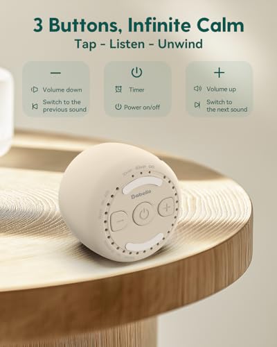 White Noise Sound Machine for Adults Kids Baby (1 - Cream Putty / Pocket Mini)