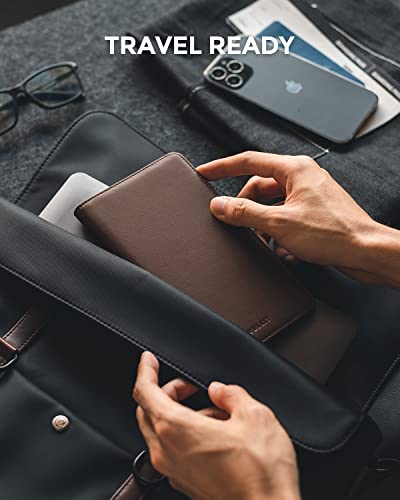 Passport Wallet for Travel RFID Blocking Premium Leather (Espresso)