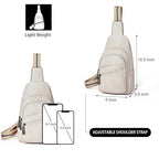 Sling Bag Crossbody Bags for Women Small Cross Body Bag Fanny Packs Chest Sling Purse for Daily Travel Leisure Sport (4-3 Beige)