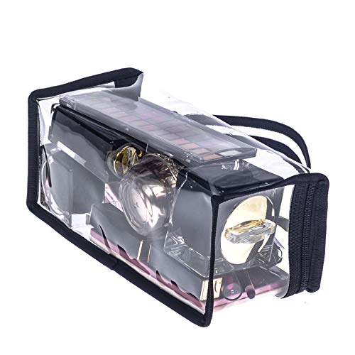 Small Rectangular Clear PVC Makeup Bag Make Up Artist Tool Organizer Pouch Bag Transparent Vinyl Cosmetic Bag Actor Bag with Handle