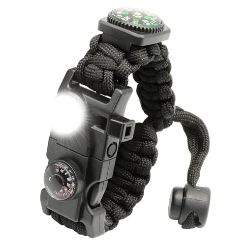 20 in 1 Paracord Bracelet (Black 1PC)