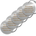 5Pack) Custom Personalized Luggage Tags-Customized Unique tag for Suitcase Backpack Travel,Bags (Round (2 × 2)) (Round (2 × 2))