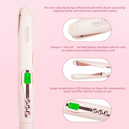 Pro Hair Straightener and Curler 2 in 1 (Pink)