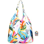 Standard 19L Tote Foldable Packable Reusable Grocery Shopping Bag (Vivid Garden)