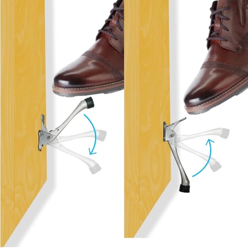 1 Stopper 6 in Satin Nickel Kickdown Door Stop for Bottom of Door (Satin Nickel / 6 INCH X 1 PACK)