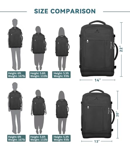 Travel Backpack (Black / 17.3 Inch (20''x13''x10''))