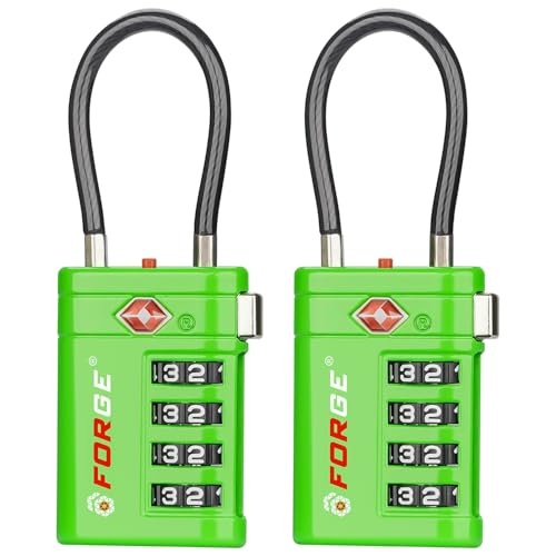Open Alert TSA Approved Luggage Locks (Green 2 PK)