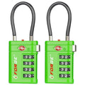 Open Alert TSA Approved Luggage Locks (Green 2 PK)