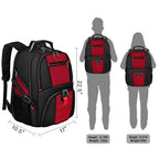Large Laptop Backpack for Women (18.4 Inch / Red)