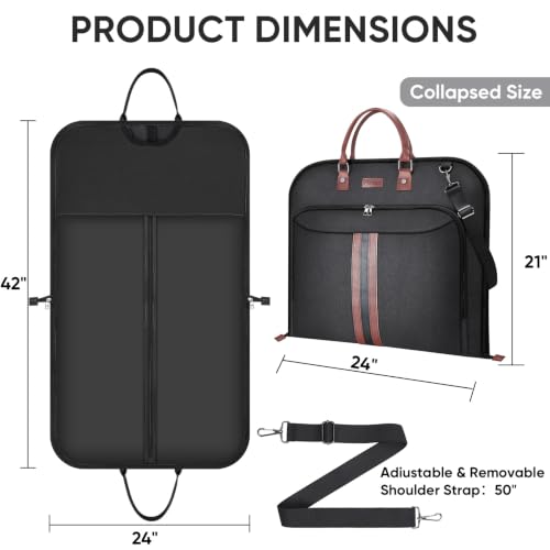 Garment Bags for Travel (Black / 42")